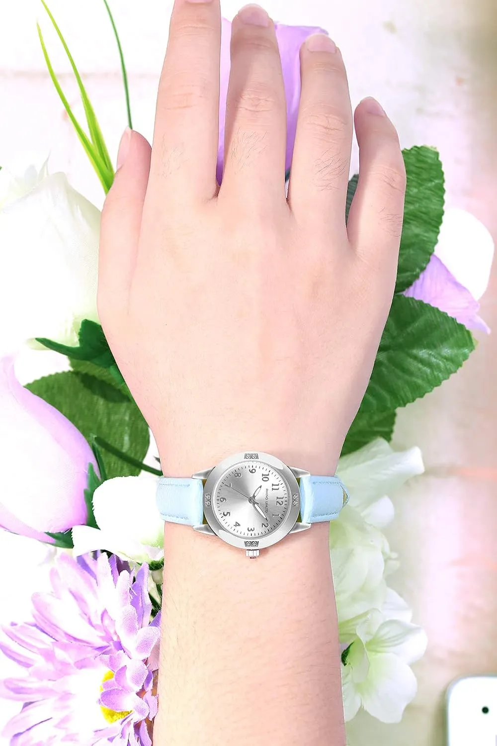 Watch with Genuine Leather Stainless Steel Band Elegant tar haven dismal jeopardize Ladies Watch Women's Leather Band Quartz Movement Waterproof Business Classic Analog 