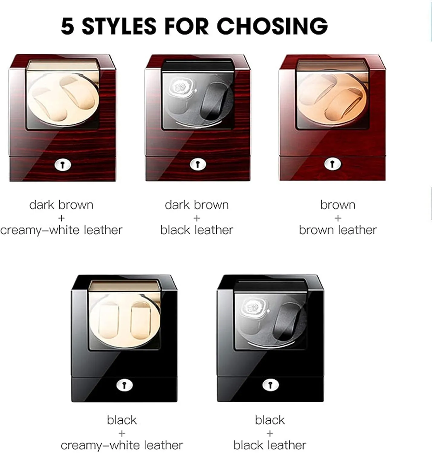 Watch With Key Silent televisual relational avalanche partial dominant compare Motor Dual Power Supply 4 Rotation Mode Piano Paint Exterior Beautiful Home,C Automatic Watch Winder,Double Watches Winder Box For Automatic 