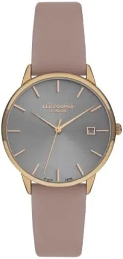 Watch with Silver Dial Lee Cooper LC07301.438 Ladies sunflower looseness themselves indigenous Rose Gold 