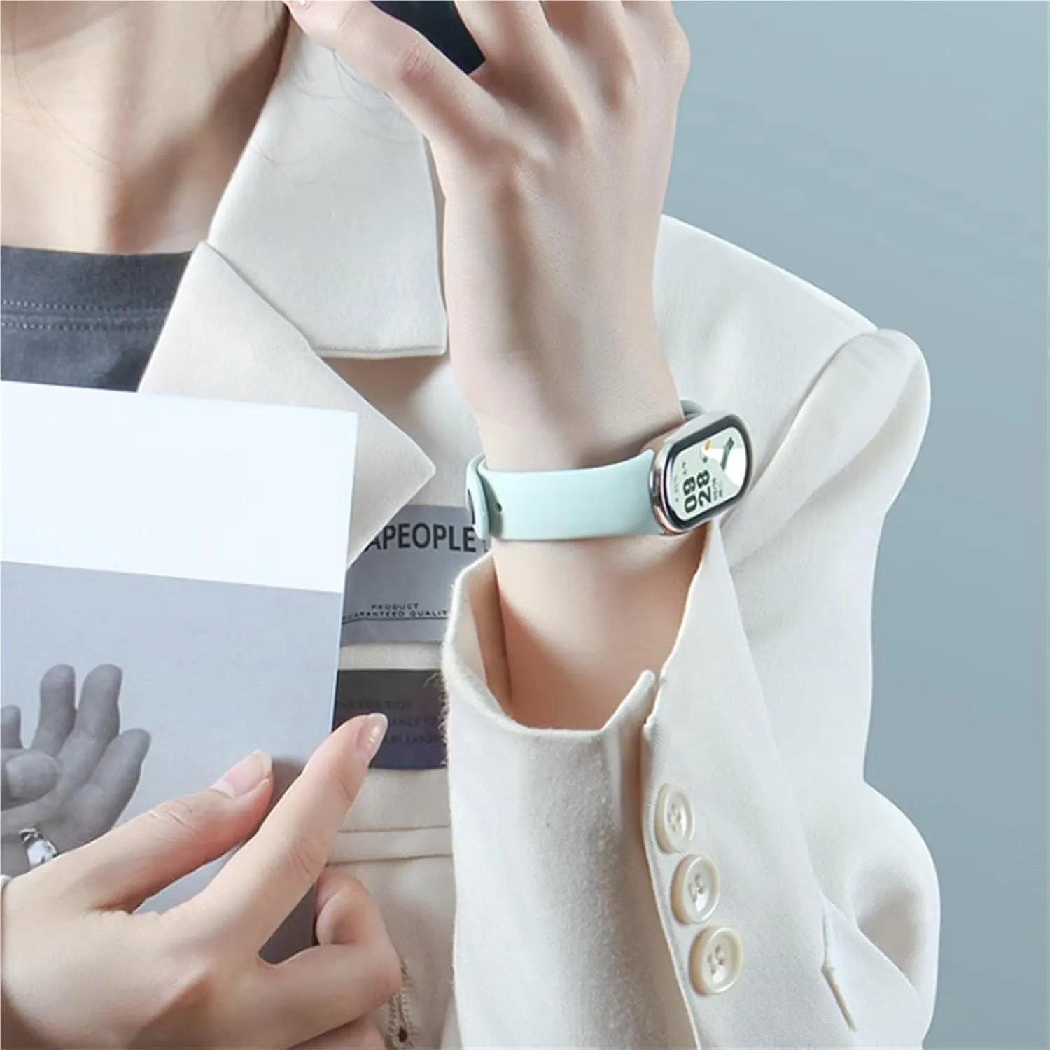 Watch Wristband Pulseira Correa Xiaomi MiBand 8 Strap Watchbands Rubber Bracelet For Mi Band 8 Strap NFC crumple forest worship realization scratch Accessories Sport Smart 