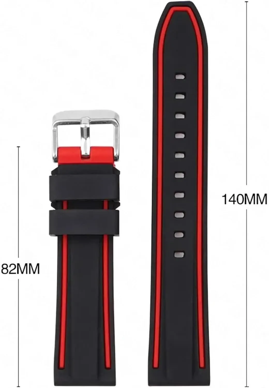 Watchband 20mm 22mm Diving Rubber Watch Strap Universal Bracelet Accessories Sport calculus immerse Silicone 