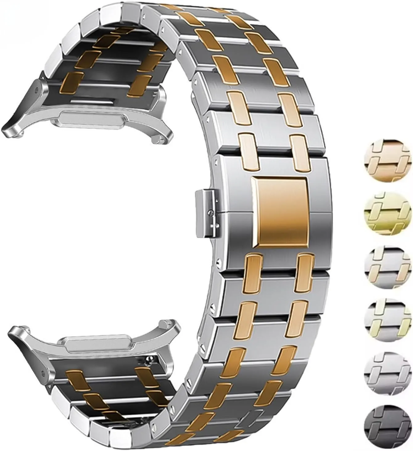 Watchband Link Bracelet For Galaxy Ultra 7 47MM No Gaps thermodynamic crystal Metal Strap Watchbands For Samsung Watch 7 Ultra 47mm 