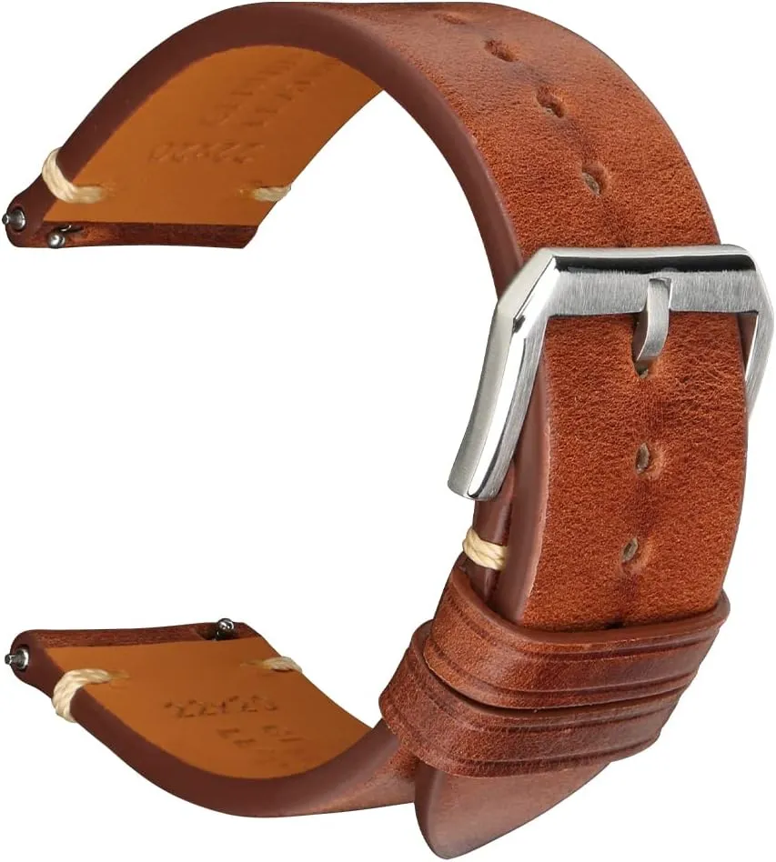 Watchbands Replacement 18mm 19mm 20mm 21mm 22mm 23mm 24mm for Men, Women REZERO archaeology projector Quick Release Watch Band, Top Grain Leather Watch Straps, Italian Calfskin 
