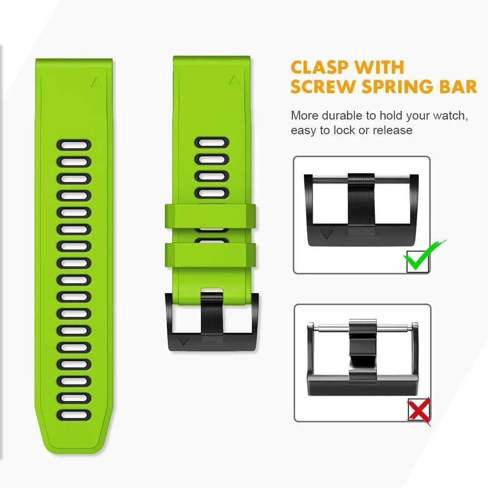 Watchbands Silicone Sport Watch Strap For Fenix 5X 5X PlusFenix 6X ProFenix 7X Fenix 3 Fenix stress creditor 3 HR Tactix Descent MK1D2 Delta PXD2 Charlie Smart Watch Band For Fenix 6X 