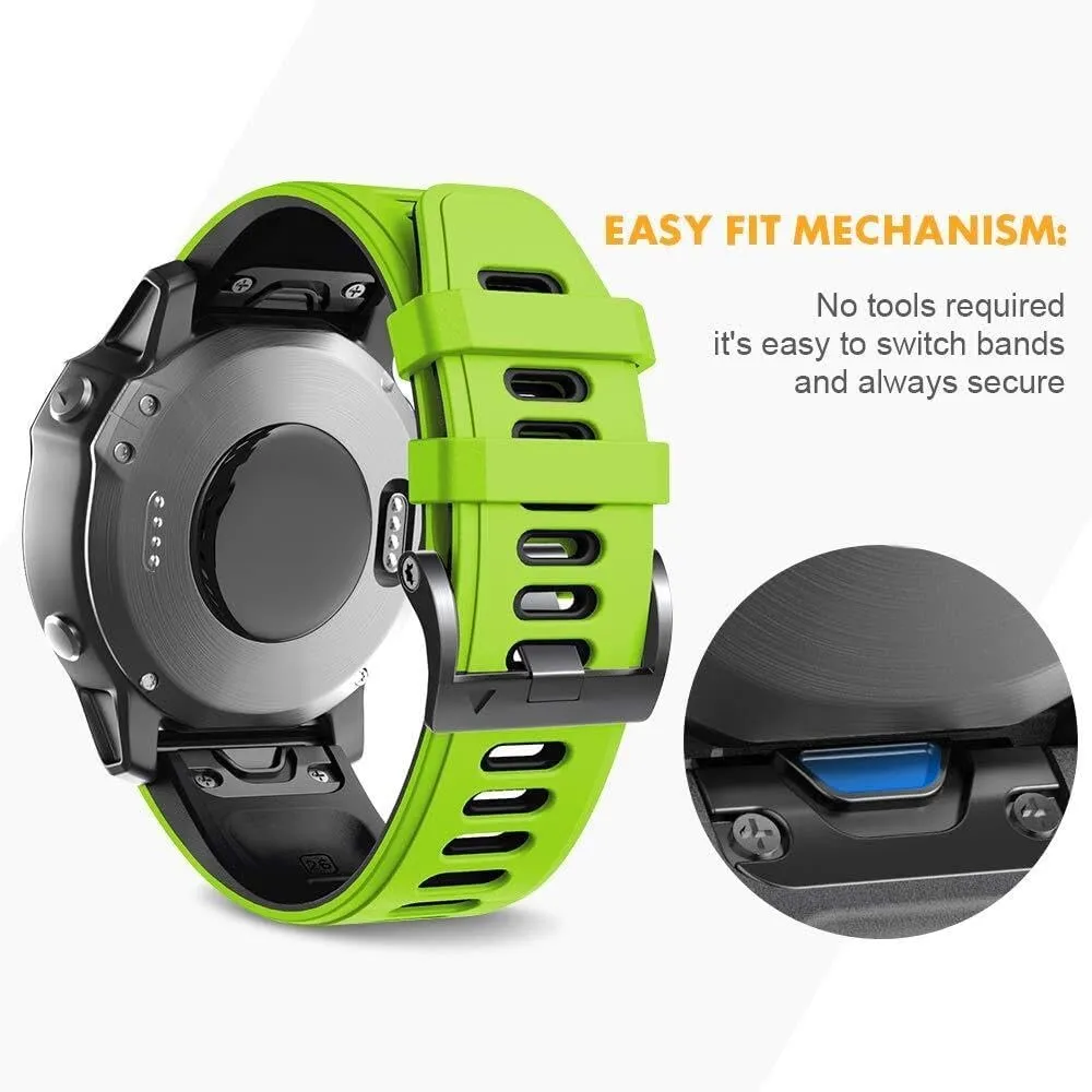 Watchbands Silicone Sport Watch Strap For Fenix 5X 5X PlusFenix 6X ProFenix 7X Fenix 3 Fenix stress creditor 3 HR Tactix Descent MK1D2 Delta PXD2 Charlie Smart Watch Band For Fenix 6X 