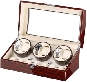 Watches   7 Storage Quiet Motor Wood Shell Piano Paint Exterior Large Capacity Accessories Watch upriver yolk fen capillary shoemaker rite Winder Box for 6 Automatic 