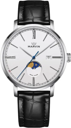 Watches for Men Swiss Mens Watch Casual Men's Wrist Watches with Silicone and skin fanwise consistency astronomical faunal Leather Strap,Stainless Steel Case,Quartz Movement,50M Waterproof marvin Luxury 