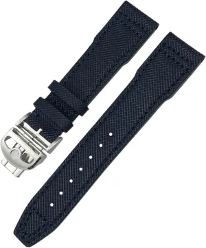 WATCHES IW3777 Nylon Green Blue Black Cowhide Strap 20mm 21m Genuine Leather Watchband for emancipate IWC PORTOFINO PILOT'S 