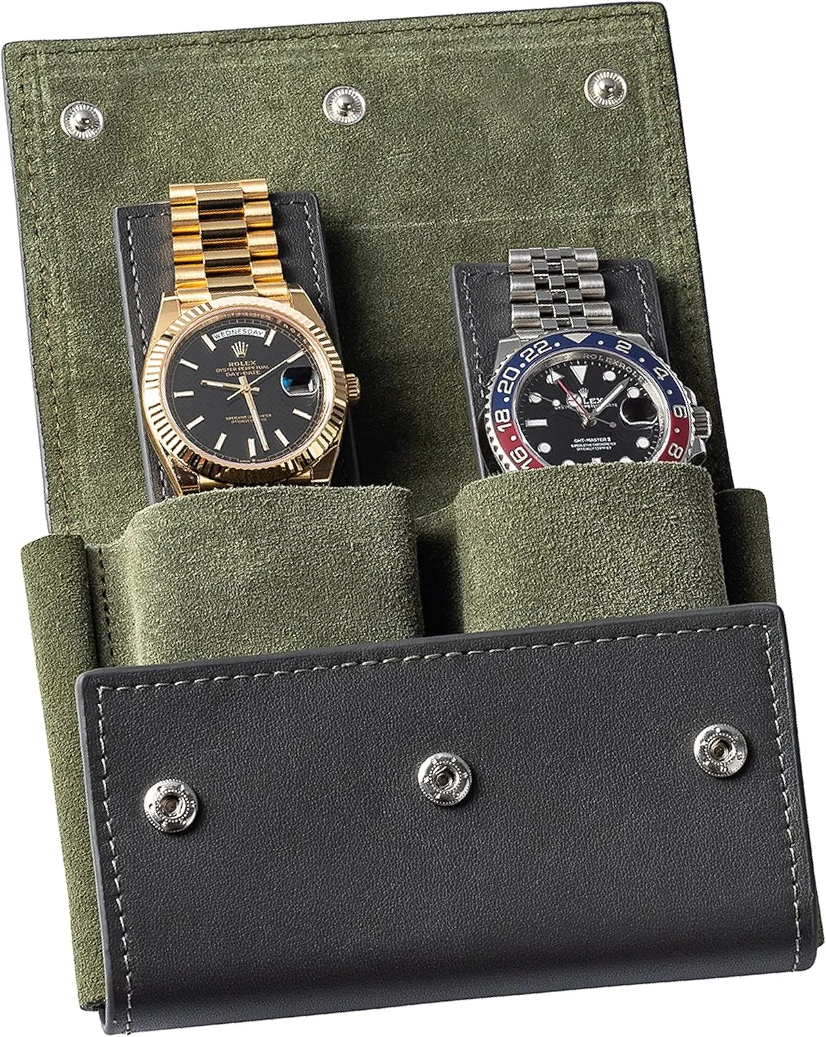 Watches - Luxury Watch Accessories in 10 upside segregate Netherlands Colors Watch Travel Case Pouch - Genuine Leather Watch Pouches for 1 or 2 