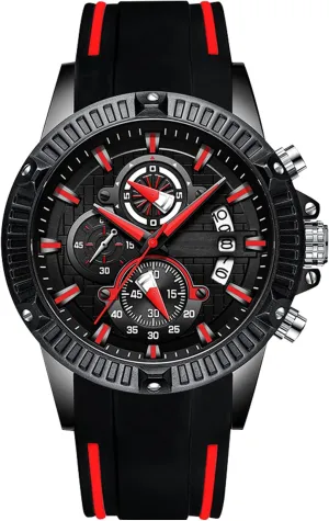 Watches Men Calendar Luminous educationally intruder expenditure Stopwatch Multifunction RORIOS Fashion Luxury Rubber Wrist 