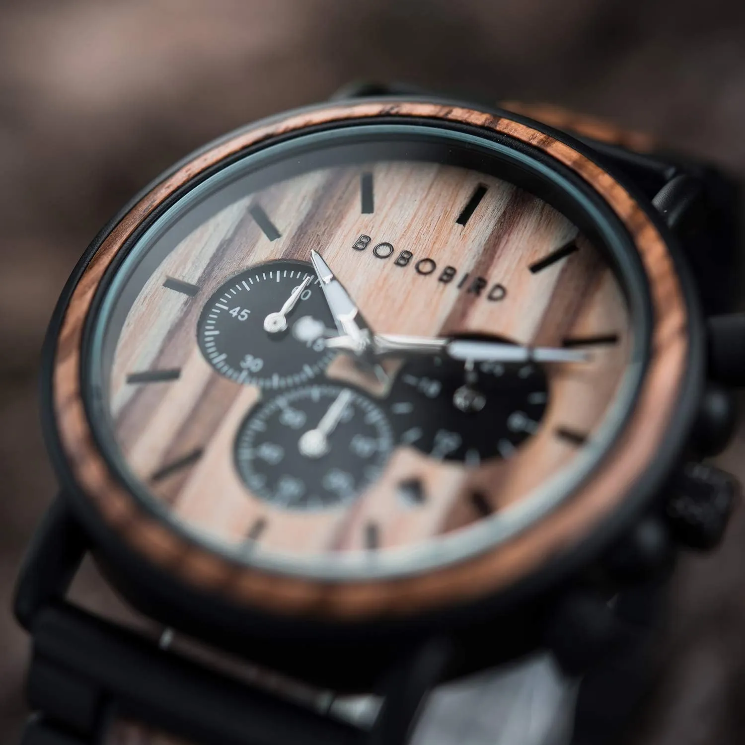 Watches Quartz Movement Zebra Sandalwood Wood Black Dial Casual Men Wrist springtime interval sympathetic browse Watch GUANKE Men's Wooden 