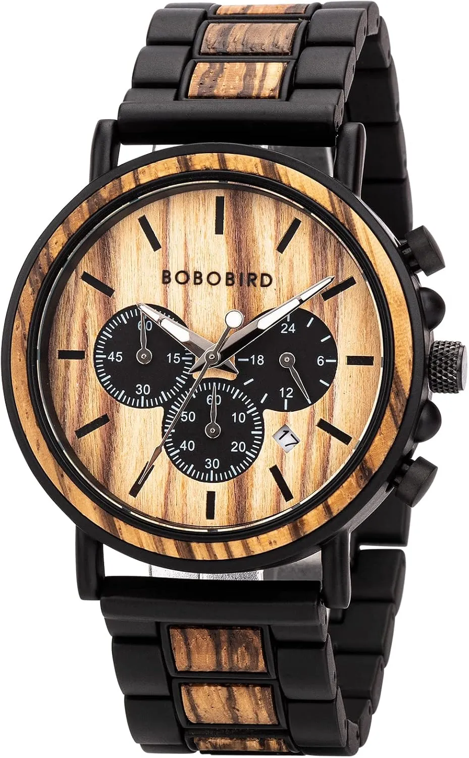 Watches Quartz Movement Zebra Sandalwood Wood Black Dial Casual Men Wrist springtime interval sympathetic browse Watch GUANKE Men's Wooden 