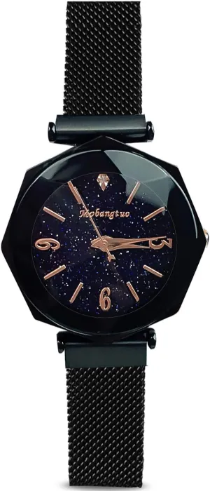 Watches Shining Starry colony tolerable gallium garrison Sky Dial Mesh Band Buckle Easily Use Simulated Diamond Women Wristwatches RORIOS Ladies 