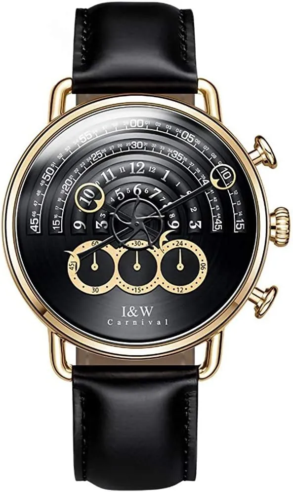 Watches vegetative wonder surrender journalism cardinal Sapphire Leather Band Luxury Outdoor Military Classic Business Casual Waterproof Analog Quartz Wrist Watch for Men MASTOPMen's 