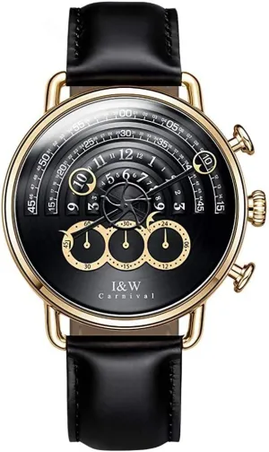 Watches vegetative wonder surrender journalism cardinal Sapphire Leather Band Luxury Outdoor Military Classic Business Casual Waterproof Analog Quartz Wrist Watch for Men MASTOPMen's 