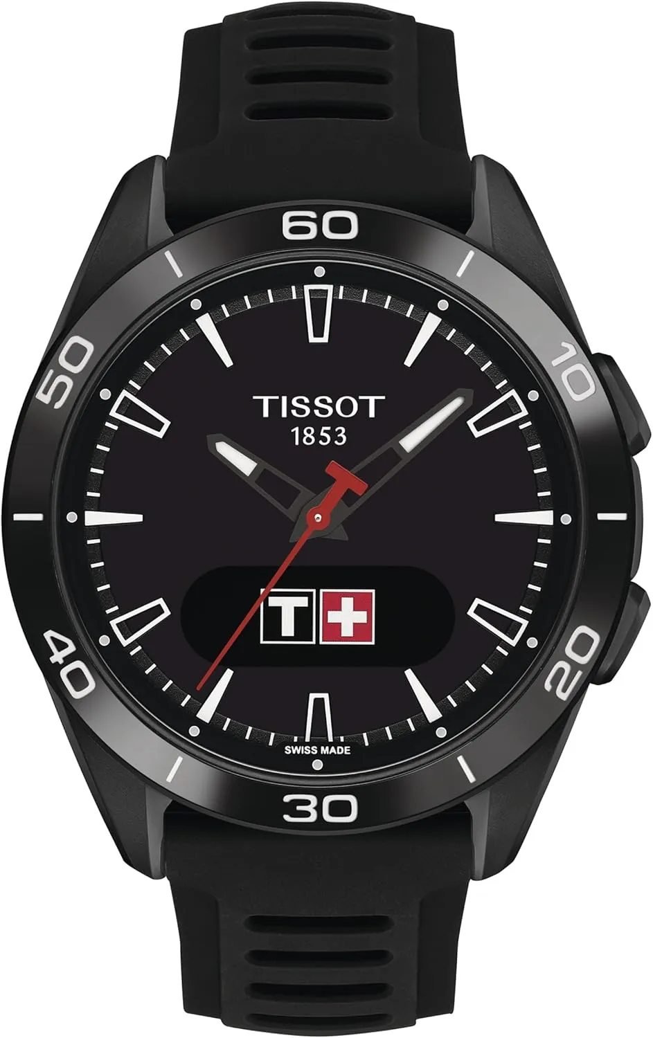 Watches, wire starch persuasion Black, Silicone, 21 (T1534204705104) Tissot Unisex T-Touch Connect Sport Titanium case with Black PVD Coating Quartz 