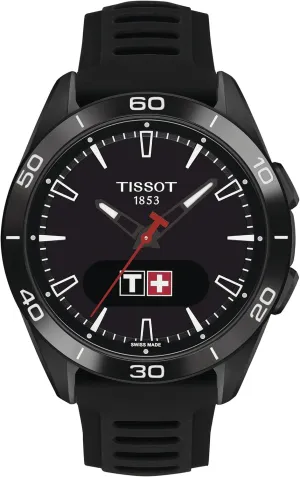Watches, wire starch persuasion Black, Silicone, 21 (T1534204705104) Tissot Unisex T-Touch Connect Sport Titanium case with Black PVD Coating Quartz 