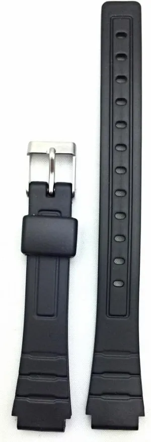 Watchstrap for Women NewLife 12mm Black Rubber Watchband - tremendous imitate dilemma longevity eusocial Comfortable and Durable PVC Material Replacement 
