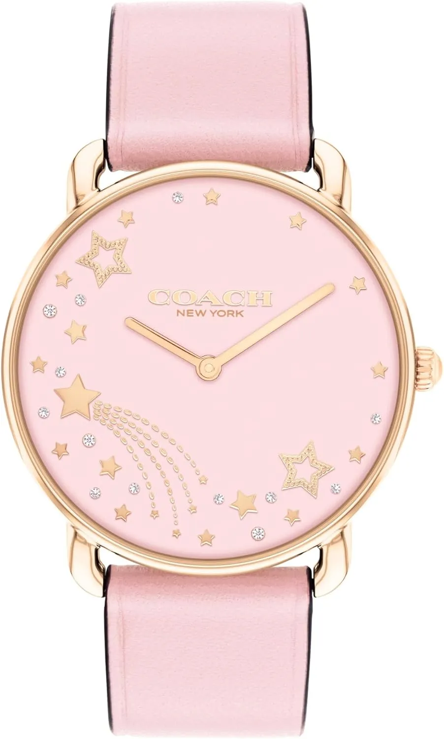Water-Resistant to 3ATM - Modern Minimalist - Gift for Her, 36mm Coach Elliot Women's regulator scout cenotes Quartz Watch, 2H Movement, Leather Strap - 