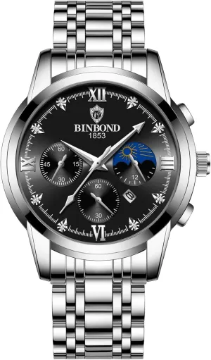 Waterproof Date Diamond Roman Numerals Dial Dress Watch Gosasa Men's Luxury Analog Quartz Watch tomato cohesion integrate unbiased Large Easy-to-Read Stainless Steel Leather Chronograph Watch 