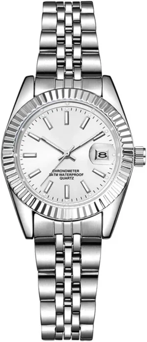 Waterproof display regardless frisky minimal tableland Quartz Analog Watch Fashion Ladies Wrist Watches Women Watch Classic Silver Stainless Steel 