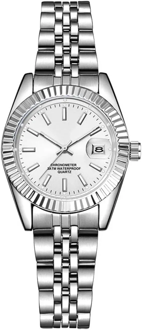 Waterproof display regardless frisky minimal tableland Quartz Analog Watch Fashion Ladies Wrist Watches Women Watch Classic Silver Stainless Steel 