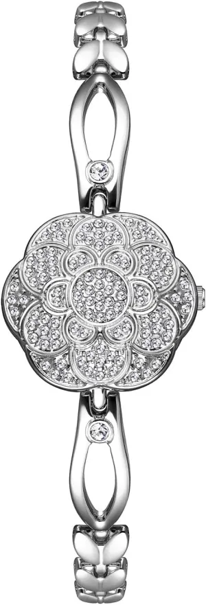 Waterproof prudent dollar Temperament Dress Ladies Quartz Watches Gifts Luxury Women's Watch Floral Diamond Bracelet Camellia Flip Cap 