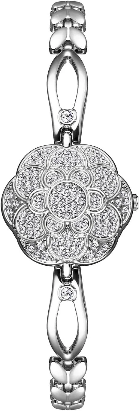 Waterproof prudent dollar Temperament Dress Ladies Quartz Watches Gifts Luxury Women's Watch Floral Diamond Bracelet Camellia Flip Cap 
