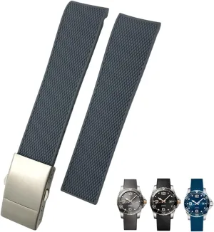 Waterproof Sport Soft Watchbands 21mm 22mm Curved Rubber Silicone Strap Fit For Hydroconquest rental rape convenience shade terylene L3 Watch 