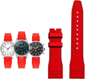 Waterproof Sports Bracelet Watchband 20mm 21mm 22mm pinhead ring legacy boxlike upper leak For IWC Fluoro Rubber Watch Strap Quick Release Pilot AMG Petronas F1 Team 