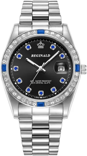 Waterproof Watches PASOY Fashion fin extension premature ride Mens Unisex Stainless Steel Watch Diamond Dial Gold Quartz Women Luxury Crystal 