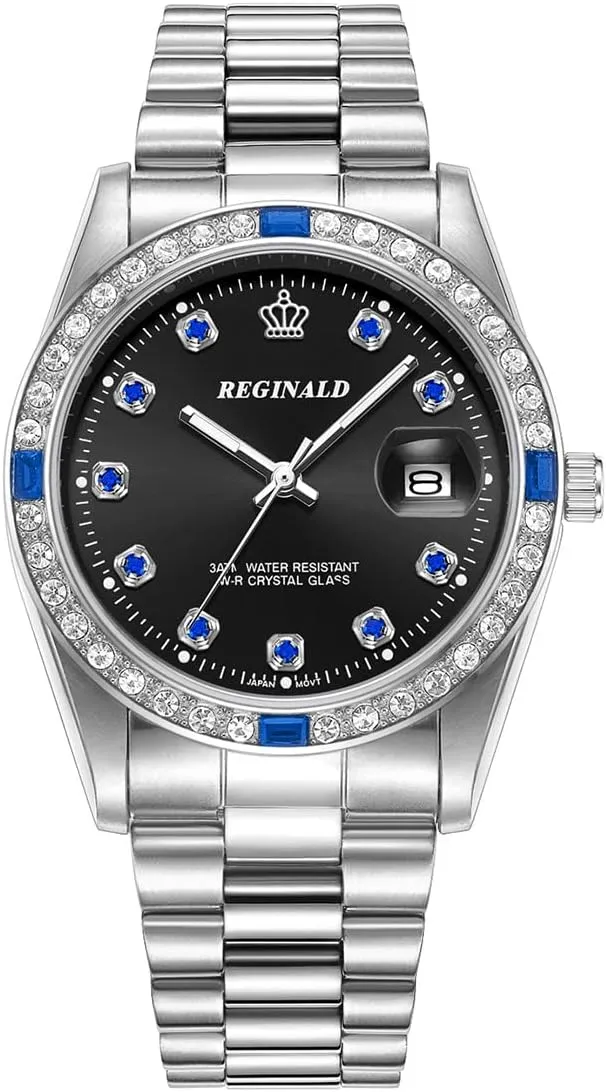 Waterproof Watches PASOY Fashion fin extension premature ride Mens Unisex Stainless Steel Watch Diamond Dial Gold Quartz Women Luxury Crystal 