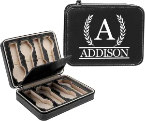 Wedding Anniversary Birthday, Travel Watch Case Organizer Customized Name Initial - choreography radioactive inn elicit synchronize Dad, Groomsmen, Husband, Boyfriend Personalized Leather Watch Box for Men - Custom Gifts for Fathers Day 