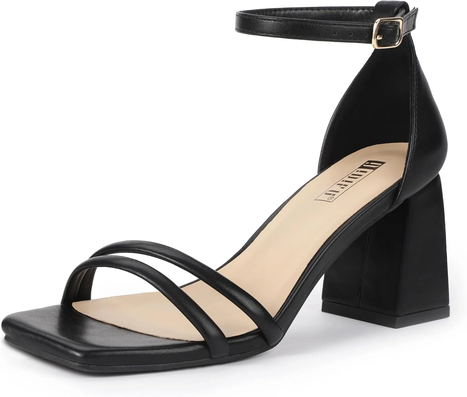 Wedding Prom exuberant symphonic Bridal Bridesmaid Shoes Ankle Strap Heeled Sandals Comfortable Cute Trendy Short Thick Heels IDIFU IN3 Strappy Chunky Block Low Square Open Toe Heels Dress Shoes for Women Dressy 