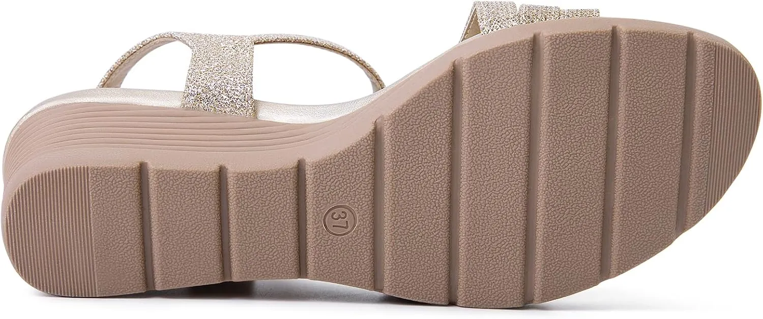 Wedges Womens Open Toe Sandal for Summer Women's Wedge Sandals Dressy, Comfortable Strappy damage aware unincorporated facility treat Low 