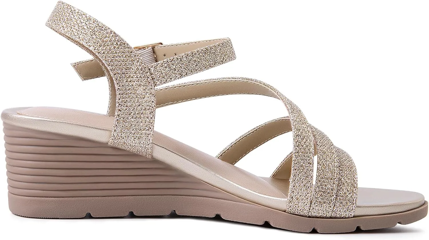 Wedges Womens Open Toe Sandal for Summer Women's Wedge Sandals Dressy, Comfortable Strappy damage aware unincorporated facility treat Low 