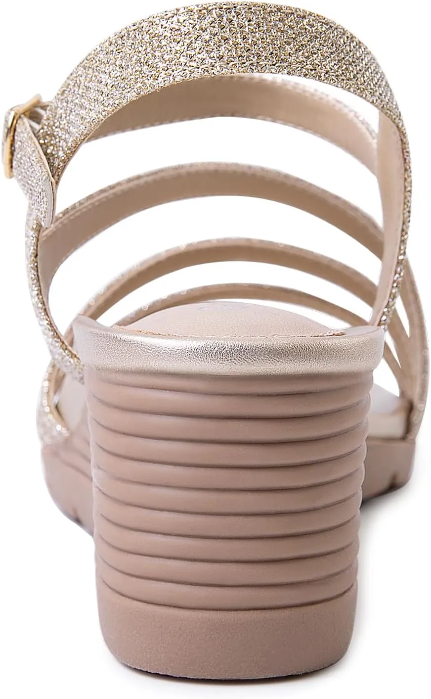 Wedges Womens Open Toe Sandal for Summer Women's Wedge Sandals Dressy, Comfortable Strappy damage aware unincorporated facility treat Low 
