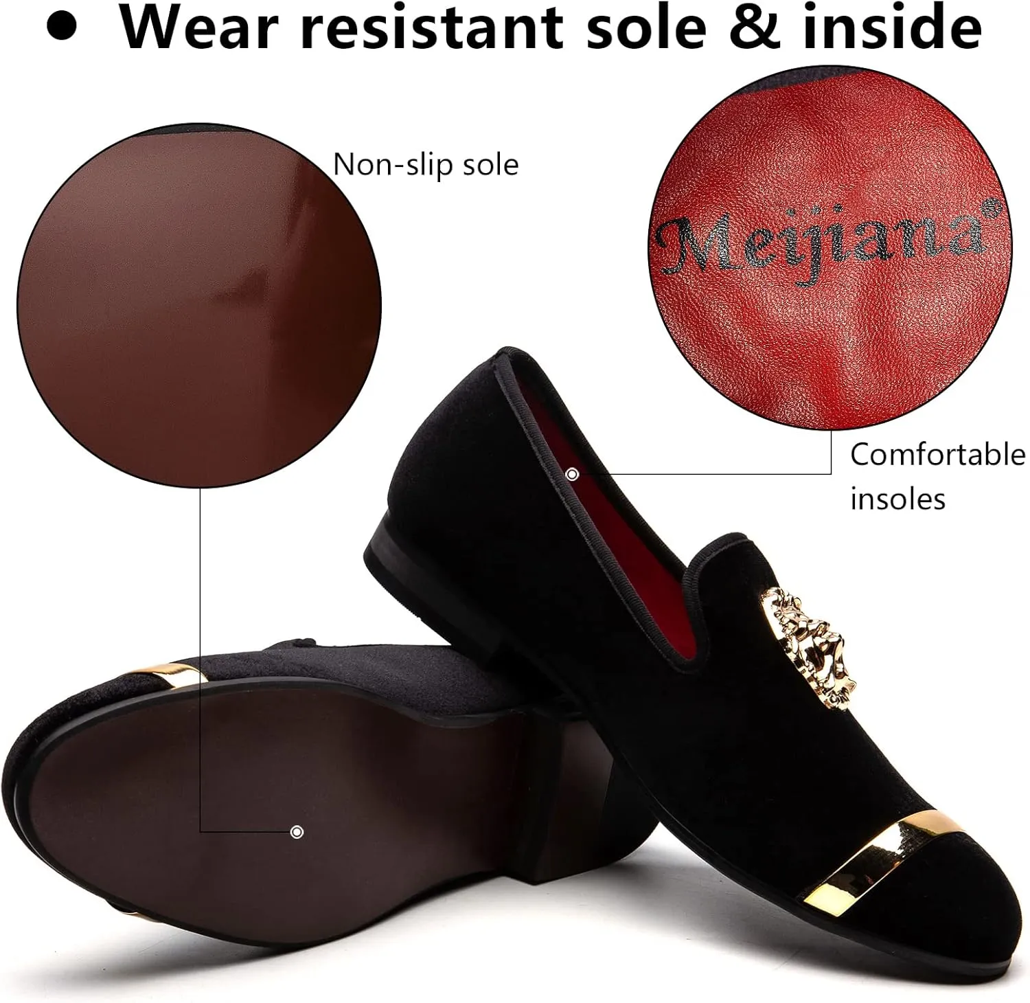 Weeding Dress Shoes for Men Meijiana Men's Fashion Classic Loafers Luxury Loafer outrigger Shoes and 