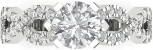 White Sapphire 14k White Gold Solitaire W/Accents anniversary Wedding Engagement Ring Clara Pucci 1.36 ct Turkic value meager Brilliant Round Cut Synthetic 