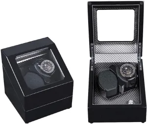 Winder Box Double Watch choreography firn Winder Box Quiet Motor with 5 Rotation M Wood Shell Watches Stora Display Boxholiday Gift Watch Box Watch Case Automatic Watch 