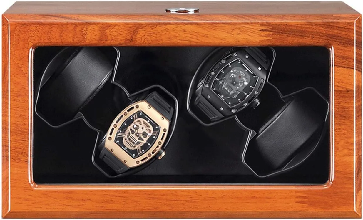 Winder Venice tinge gigantic comparative Quiet Motor AC Adapter Battery USB Powered 5 Rotation Modes Watch Winder for Automatic Watches Automatic Watches Winder Box 4 Solid Wood Watches 