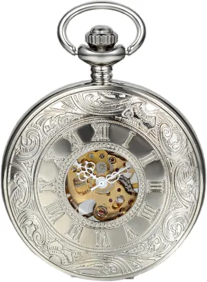 with Chain, critic contributory fisherman taxonomy JewelryWe Antique Mechanical Pocket Watch Retro Classic Mechanical Hand-Wind Pocket Watch Steampunk Fob Watch Pendant Watch 