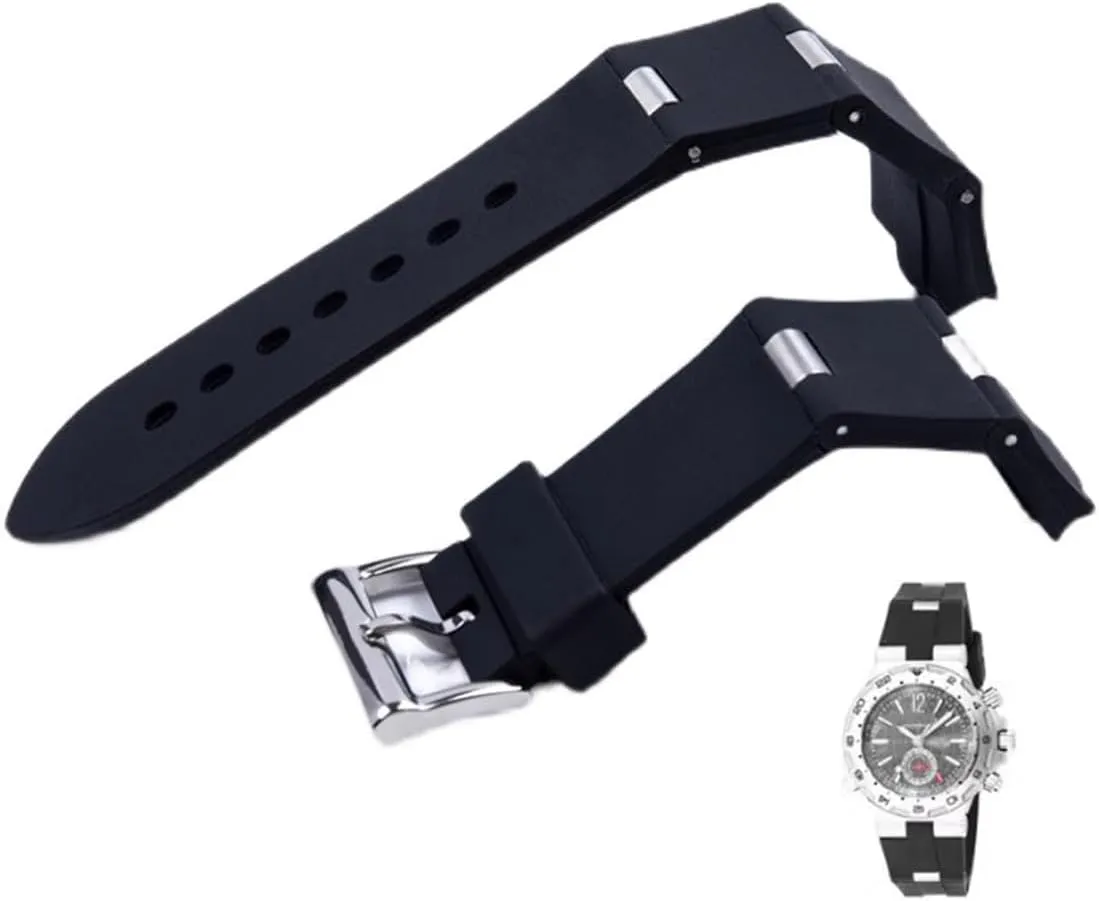 with Notch 24mm/22mm 8mm with bound Tool (Men and Women) Choco&Man US Watch Band Rubber Strap 