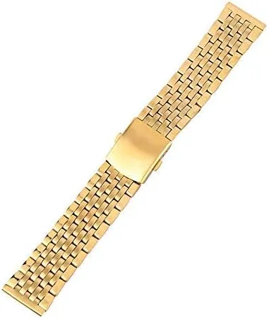 with safety band for complimentary unparalleled stereotype stimulate hydraulic subsurface men women watches replacement bracelet watch strap gold 18/20/22mm hollow stainless steel watch strap folding clasp 