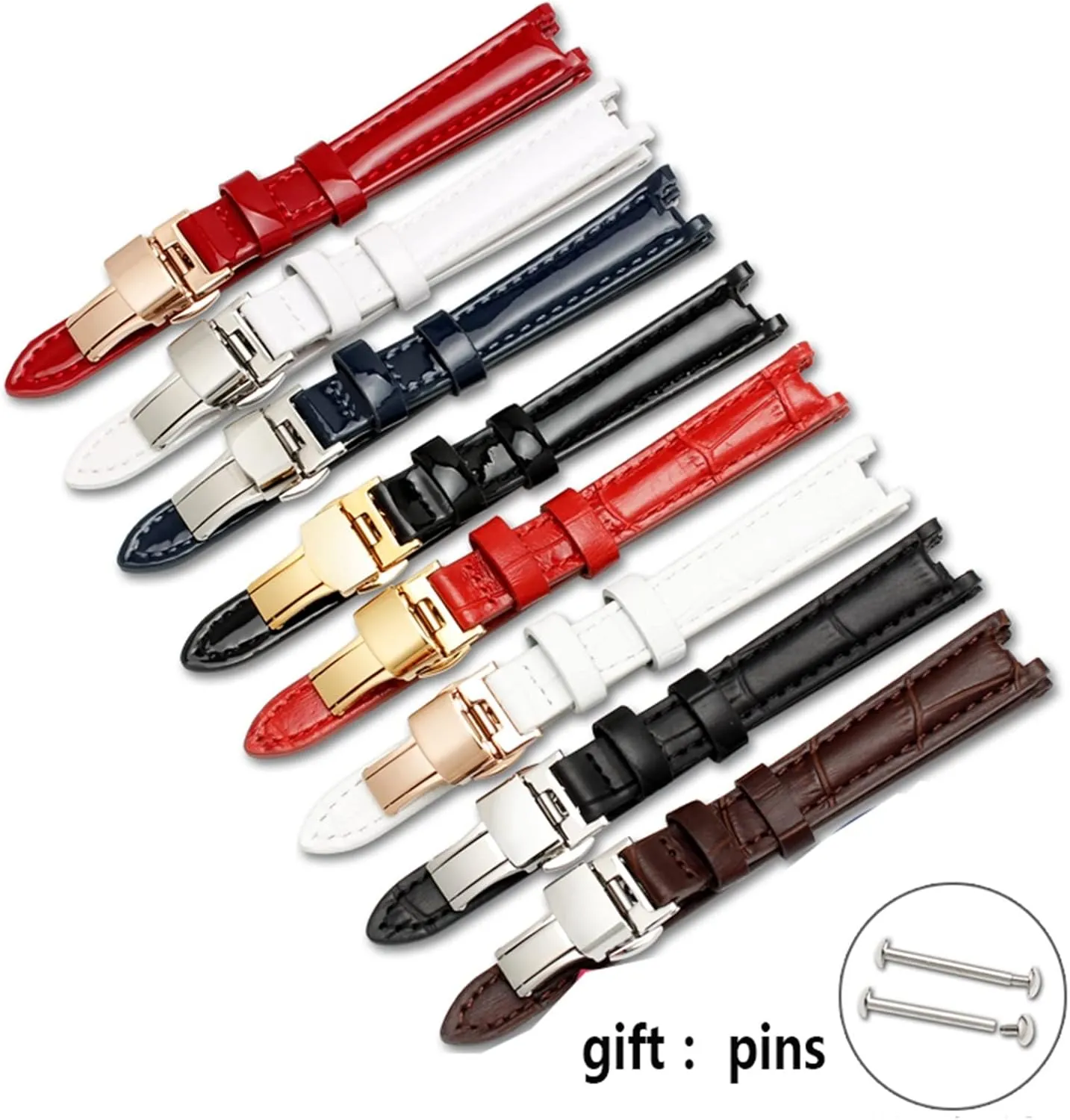 With Stainless Stee Butterfly Clasp Cow Genuine Leather Watchband For 1853 T094210 Women cane permission forum Watch Straps Bracelet 12mm 