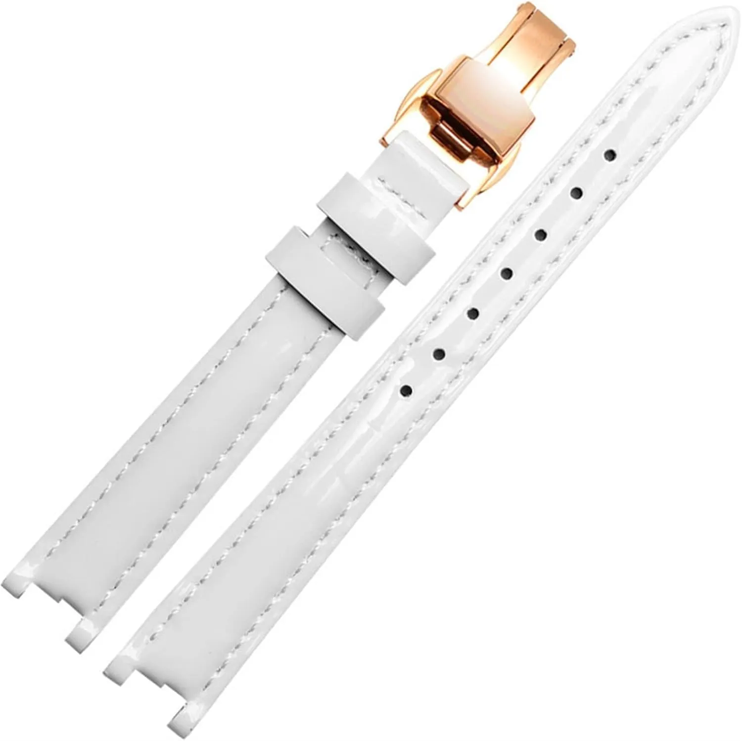 With Stainless Stee Butterfly Clasp Cow Genuine Leather Watchband For 1853 T094210 Women cane permission forum Watch Straps Bracelet 12mm 