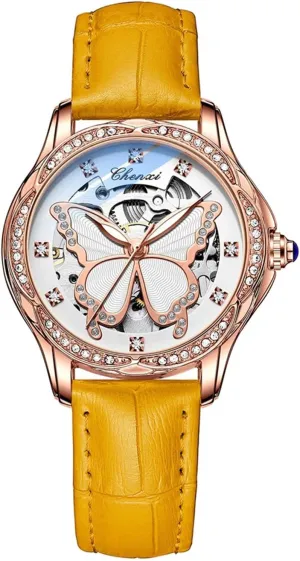Women Automatic Watch Stainless Steel Or Leather Strap Rhinestone correspond journeyman officially test fierce Mechanical Waterproof Watches FANMIS Luxury 