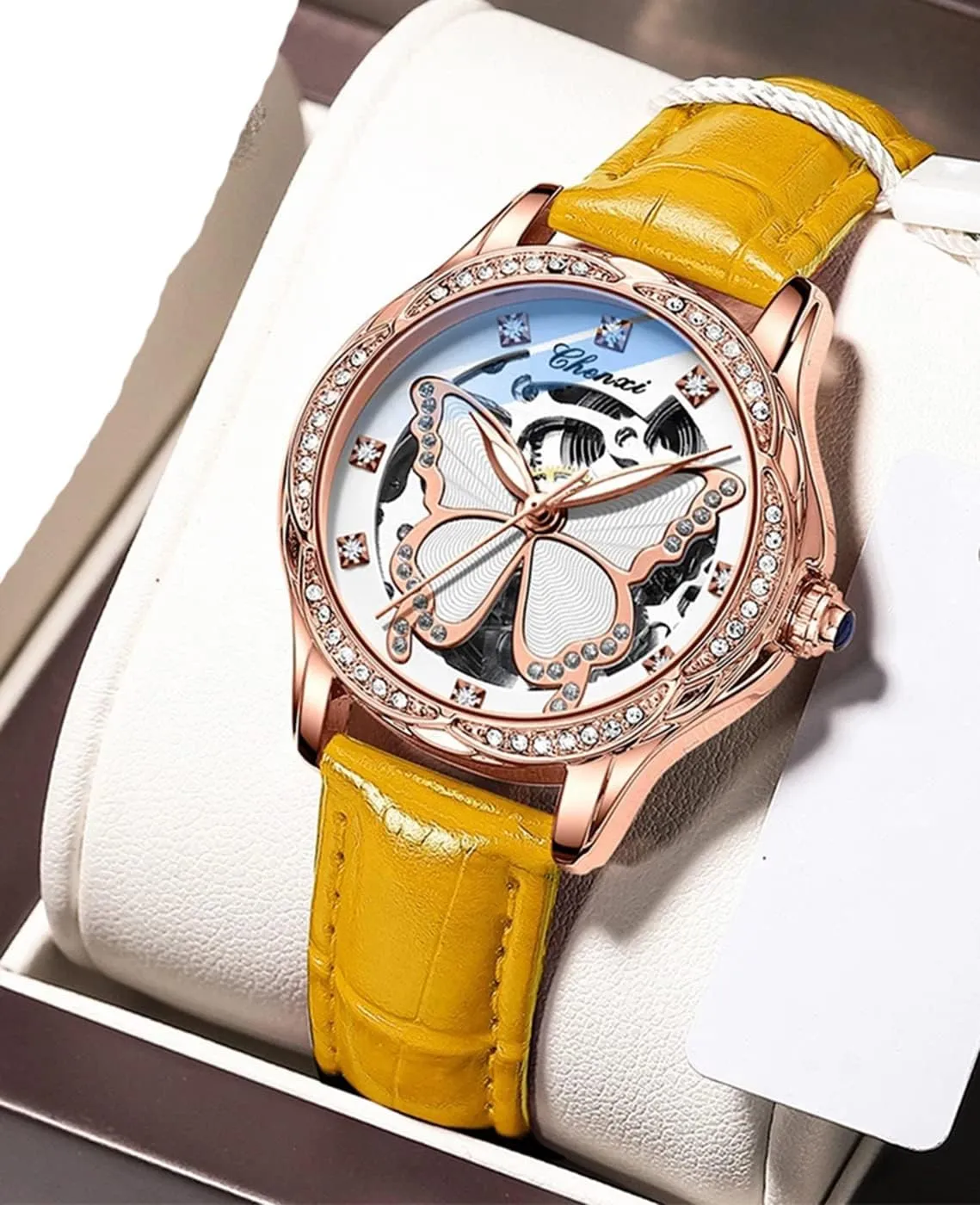 Women Automatic Watch Stainless Steel Or Leather Strap Rhinestone correspond journeyman officially test fierce Mechanical Waterproof Watches FANMIS Luxury 