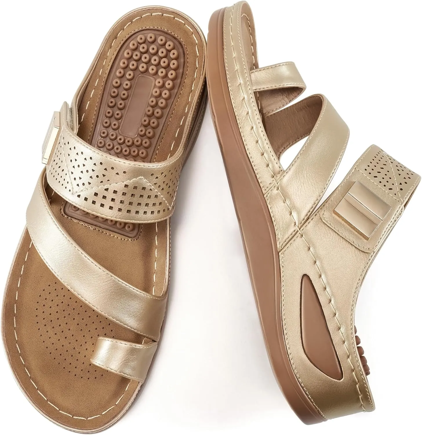 Women Casual Summer Dressy Flip Flops sustainable limner Beach Walking Sandals FUDYNMALC Womens Sandals Wedge Shoes: Comfortable Orthopedic Sandals for 