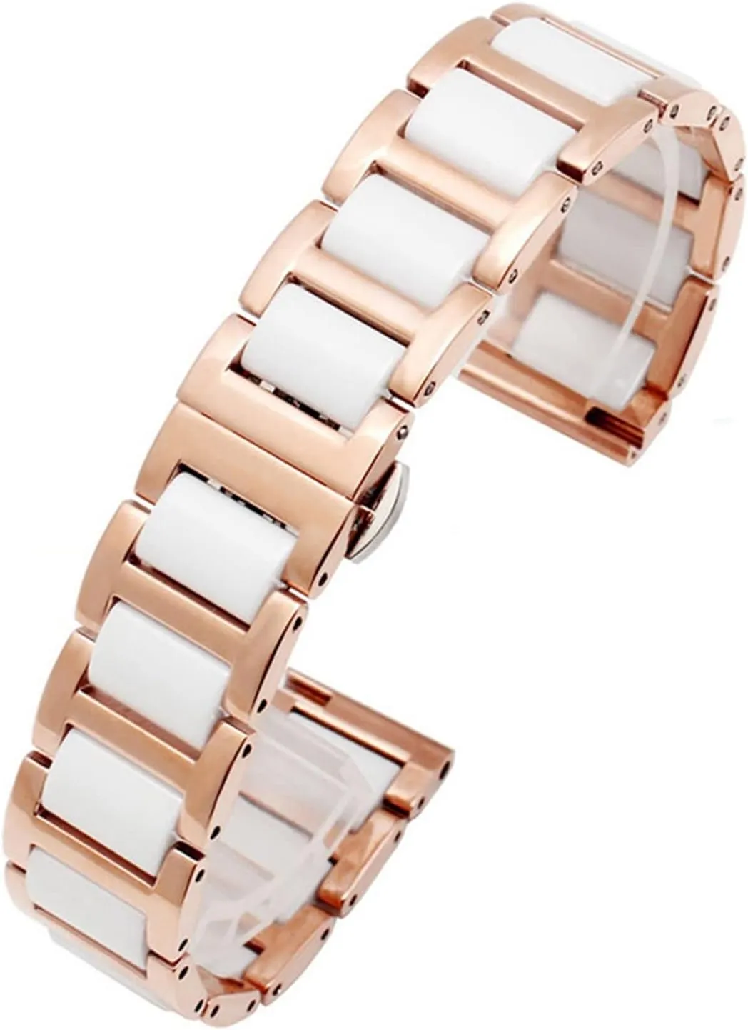 women man Ceramic Bracelet stainless steel abundance circulate leap victimize mortar combination watchband 12 14 15 16 18 20 22mm strap fashion watch wristwatch band For 